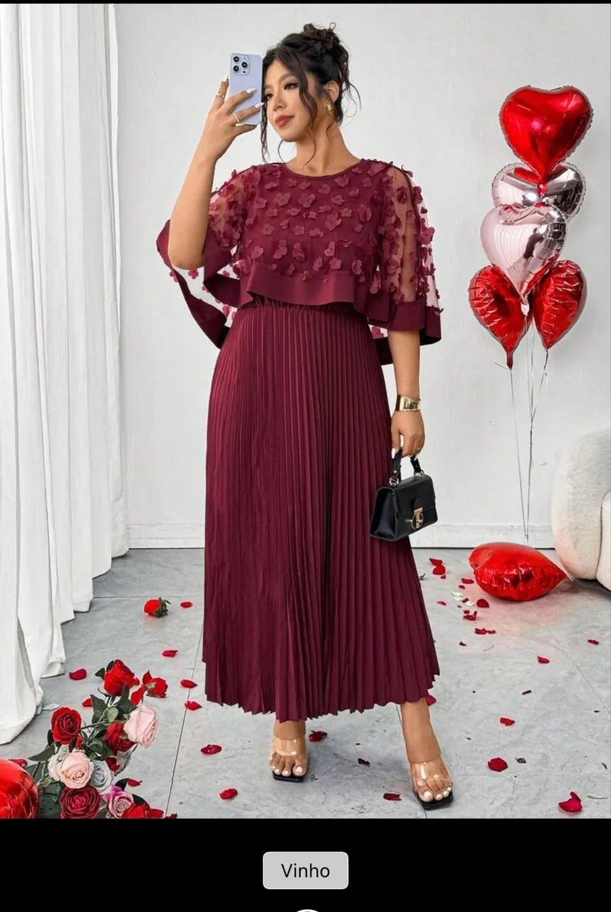 Vestido marsala Gg - Foto 2
