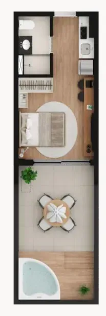 PLANTA 22m²
