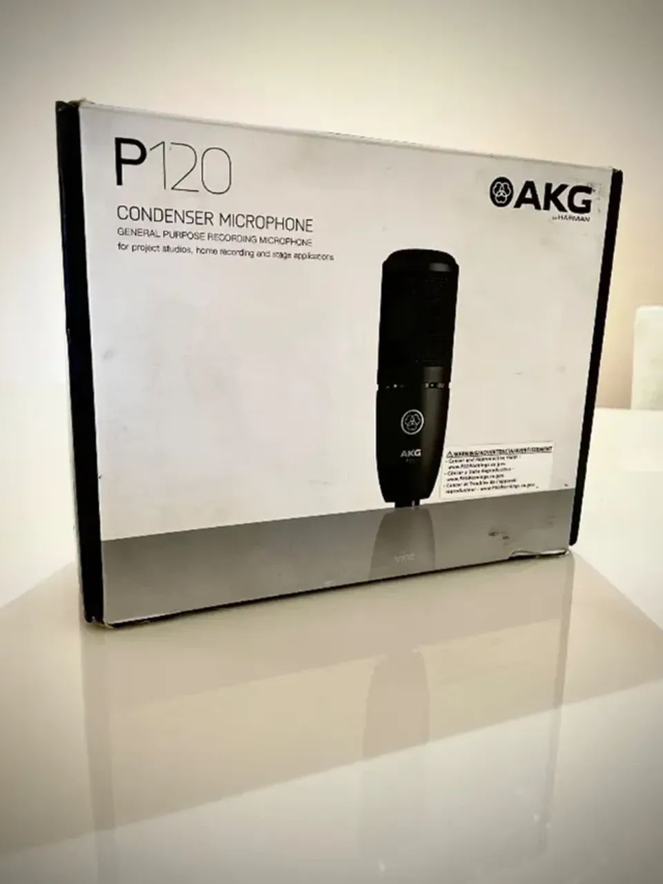 Microfone condensador AKG P120 + Interface M-Audio