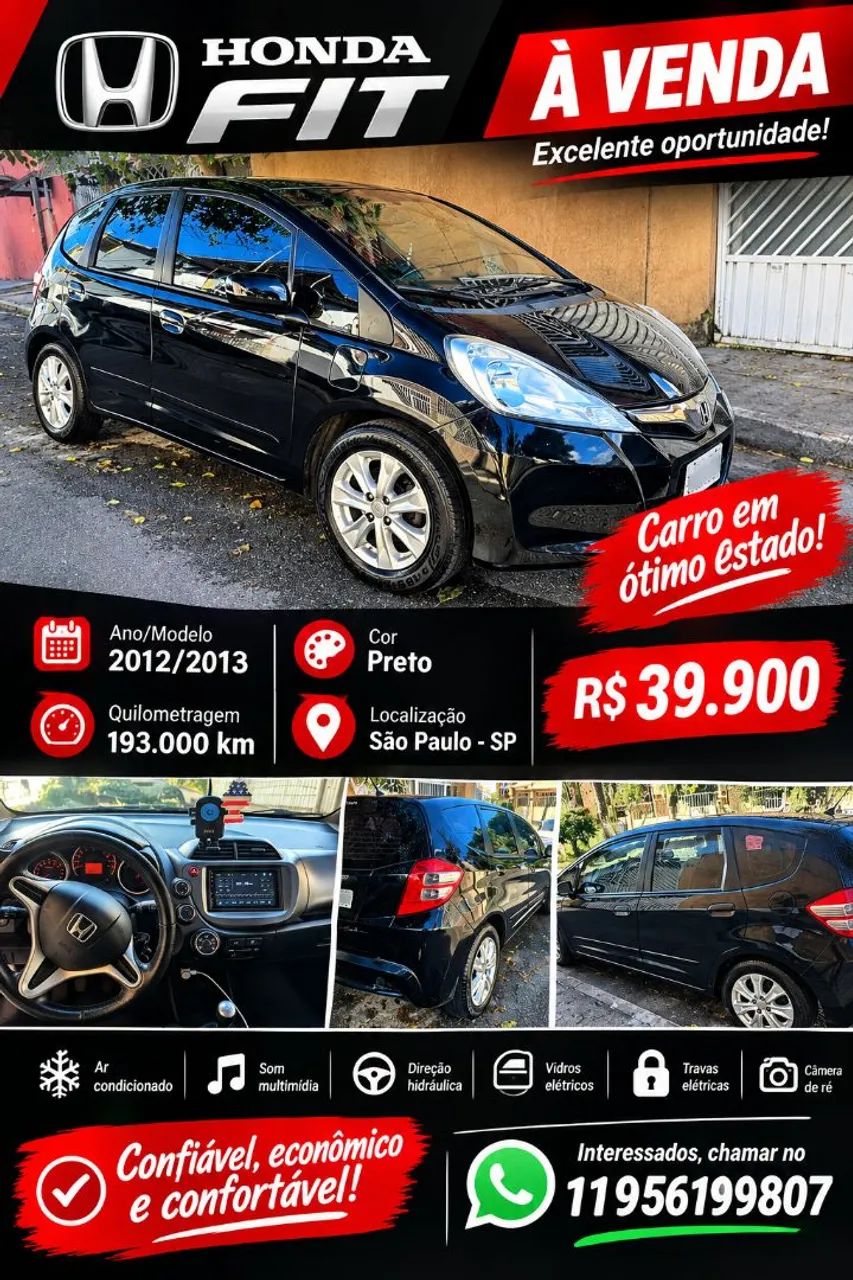 Honda Fit Fit LX 1.4/ 1.4 Flex 8V/16V 5p Mec. 2013