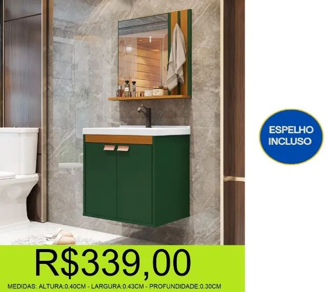 armario de banheiro - com espelho - compre e retire hoje mesmo 