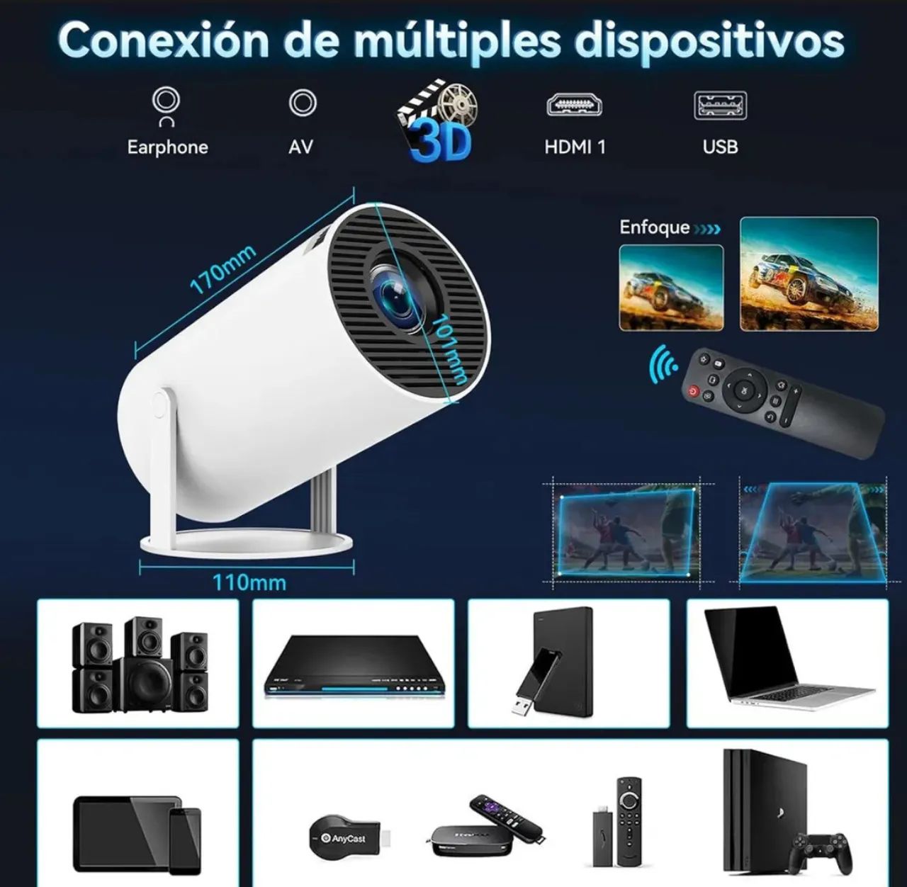 Projetor Hy300 Android (entrega gratis) - Foto 3