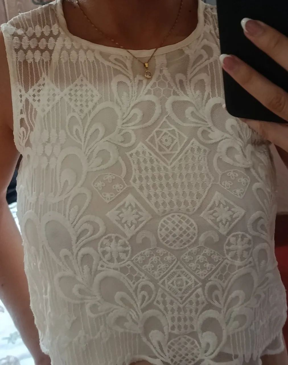 Blusa damyller de renda 