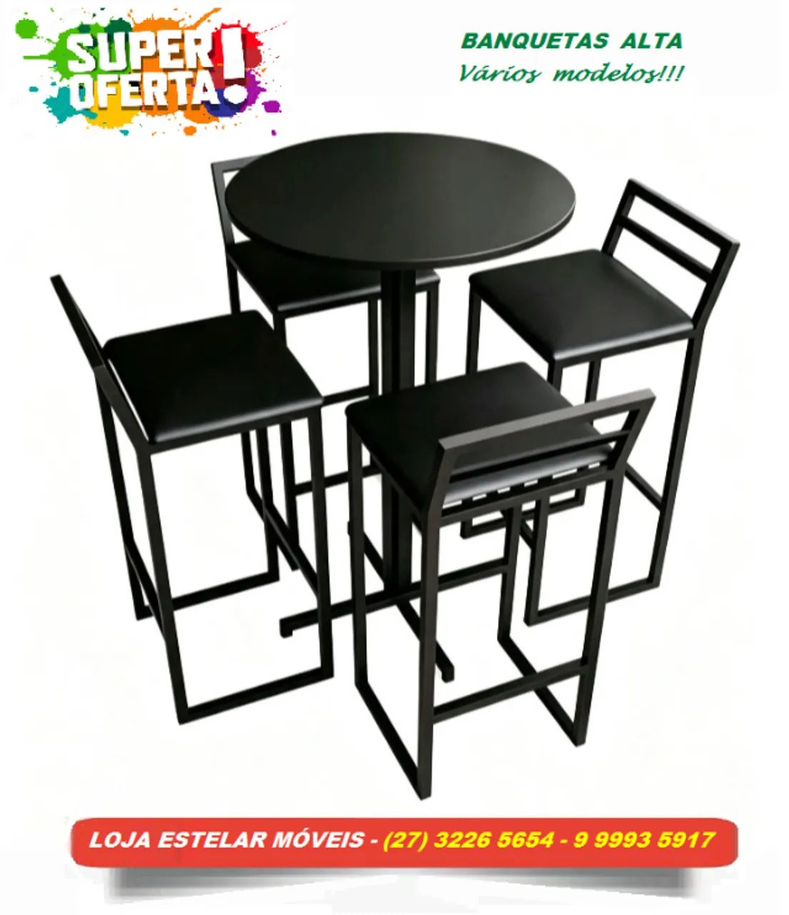 Banquetas aço alta