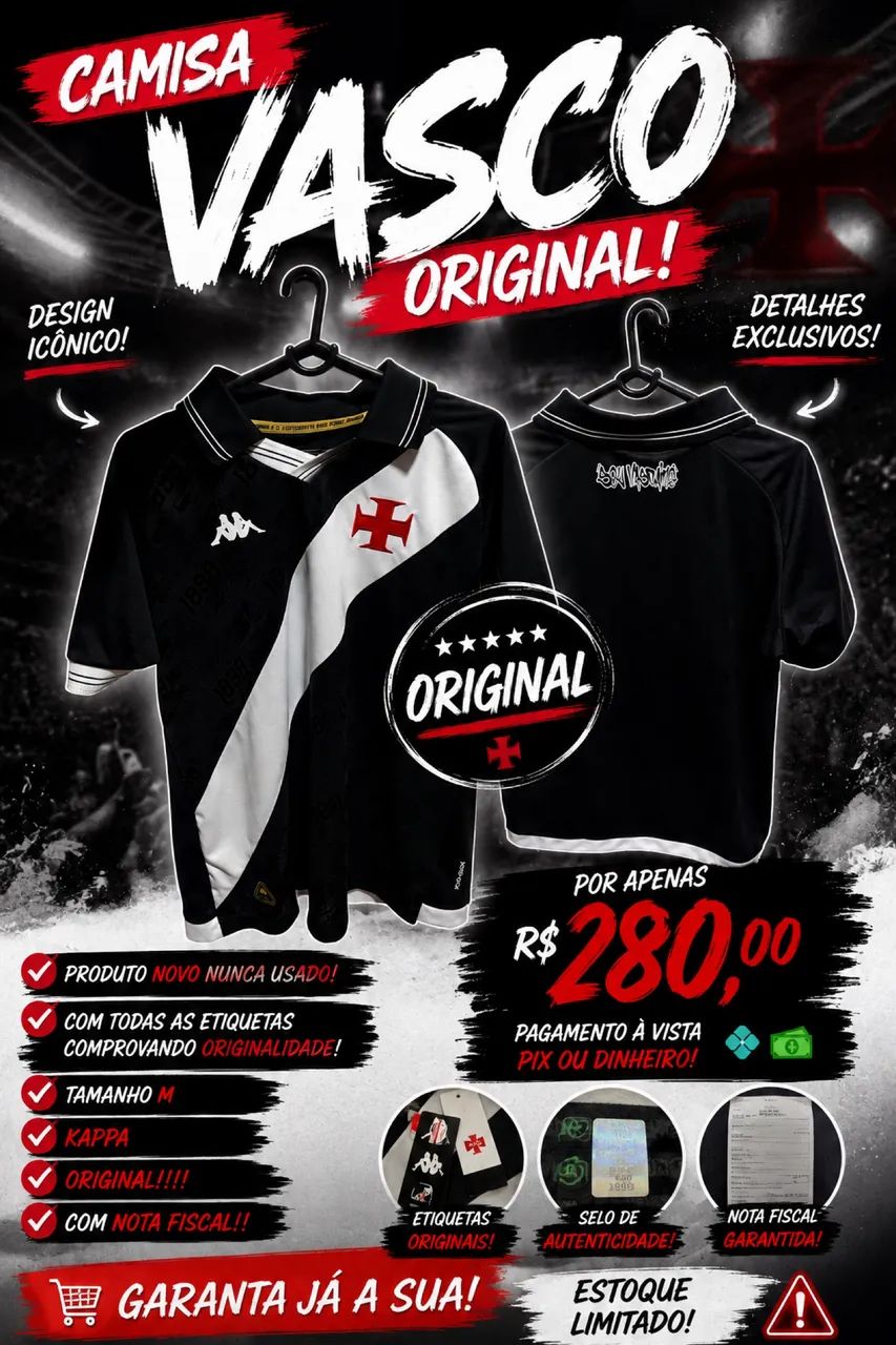 Camisa ORIGINAL do VASCO