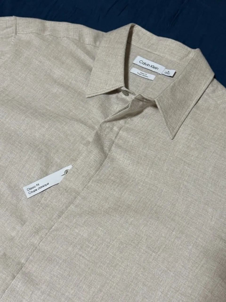 Camisa Calvin Klein Social Tam M 100% Algodão Importada Original Nova Nunca Usada