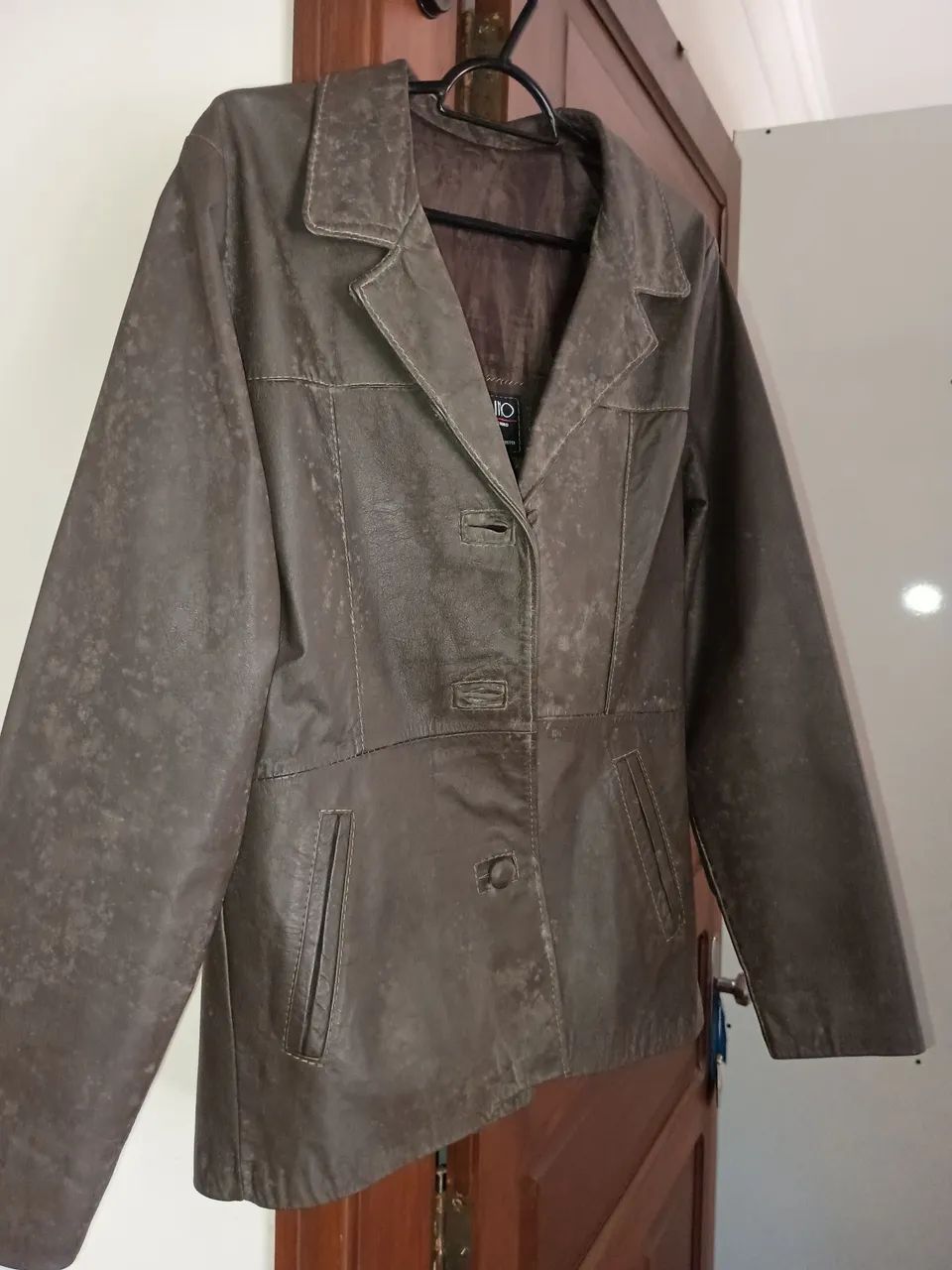 Jaqueta de couro legítimo feminina - Foto 2