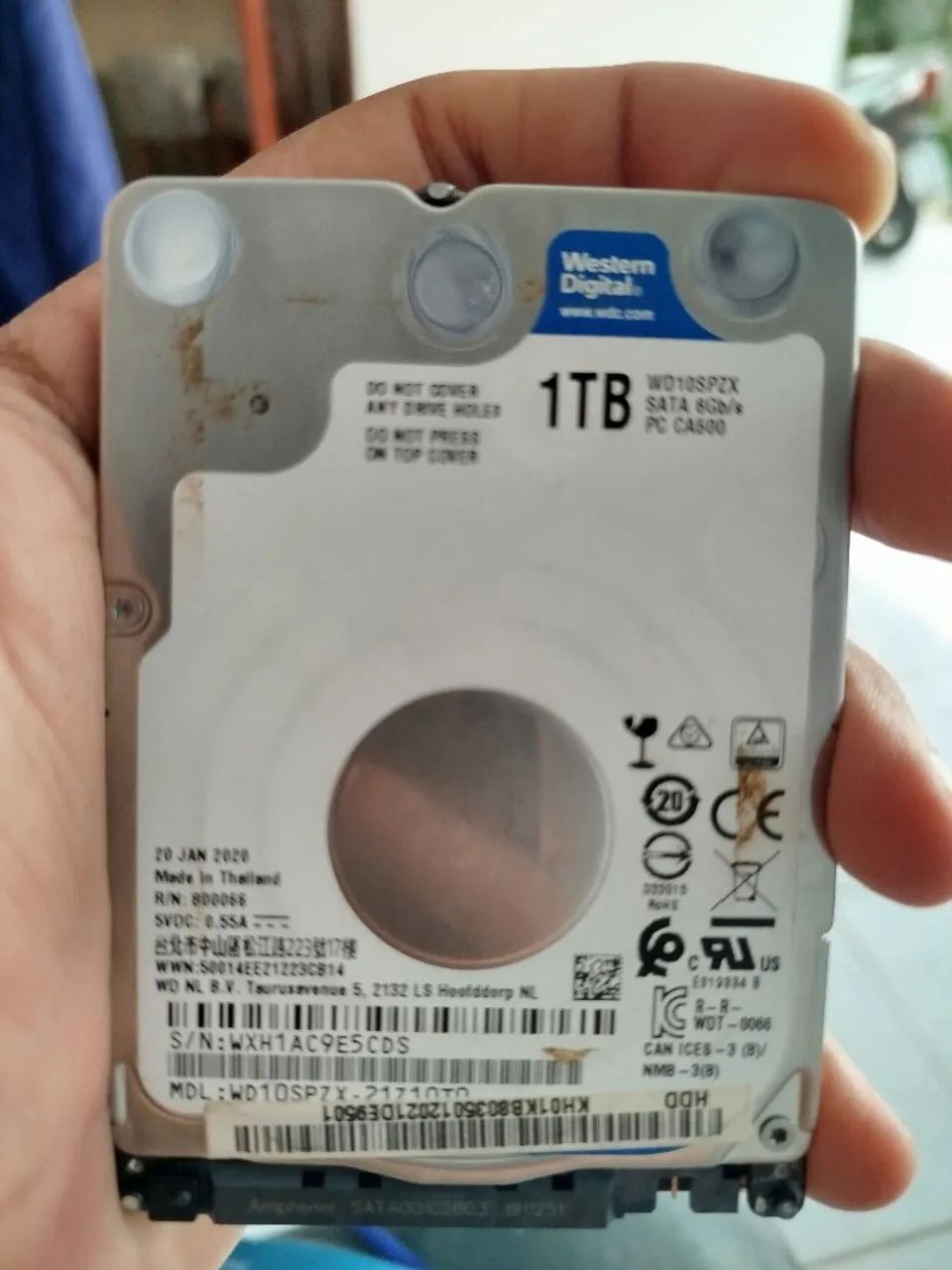 HD 1TB western digital original pra notbook