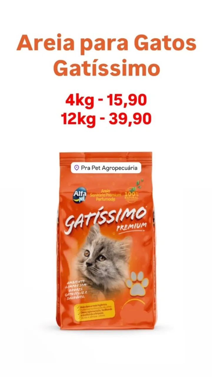 Areia para Gatos 