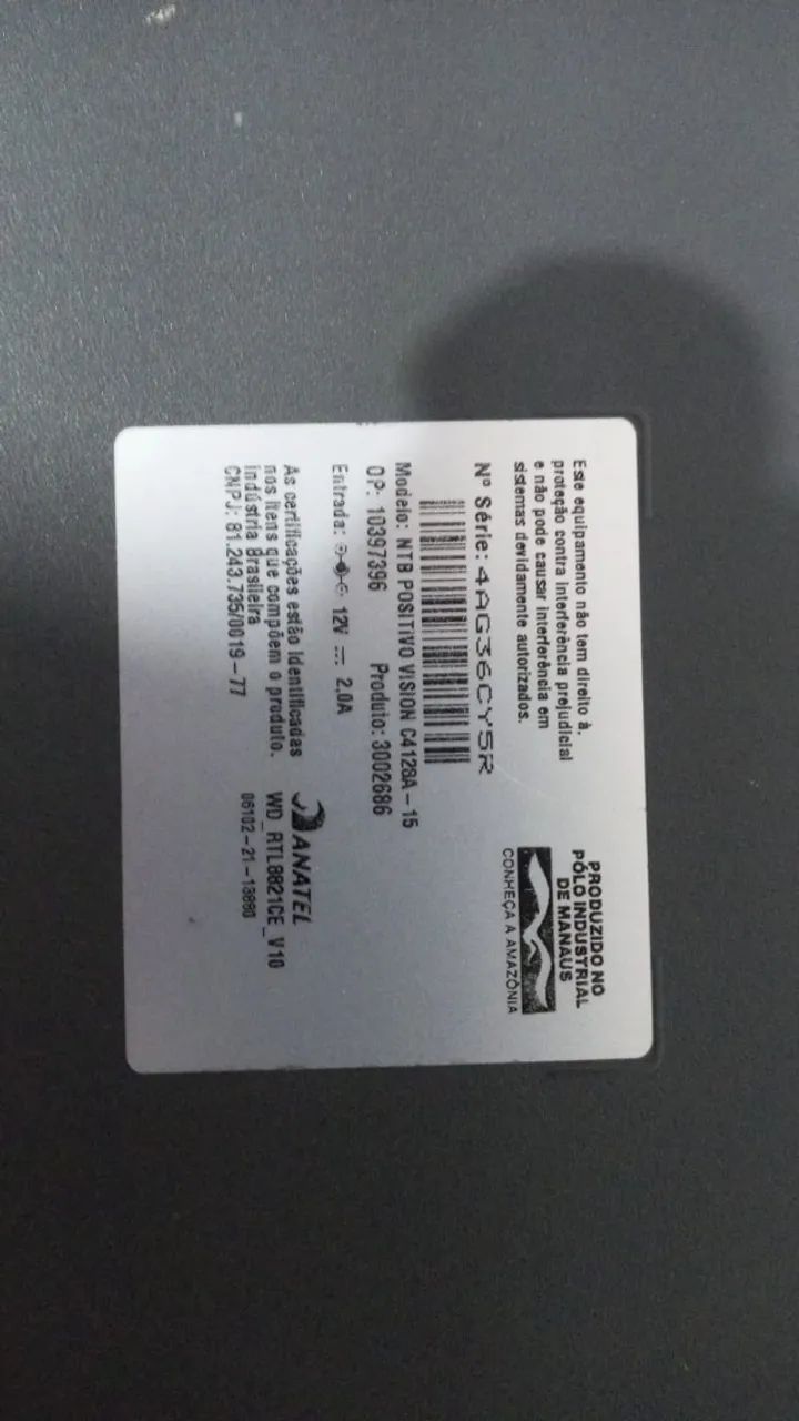 Estou vendendo esse Notebook Modelo: NTB POSITIVO VISION C4128A-15 - Foto 3