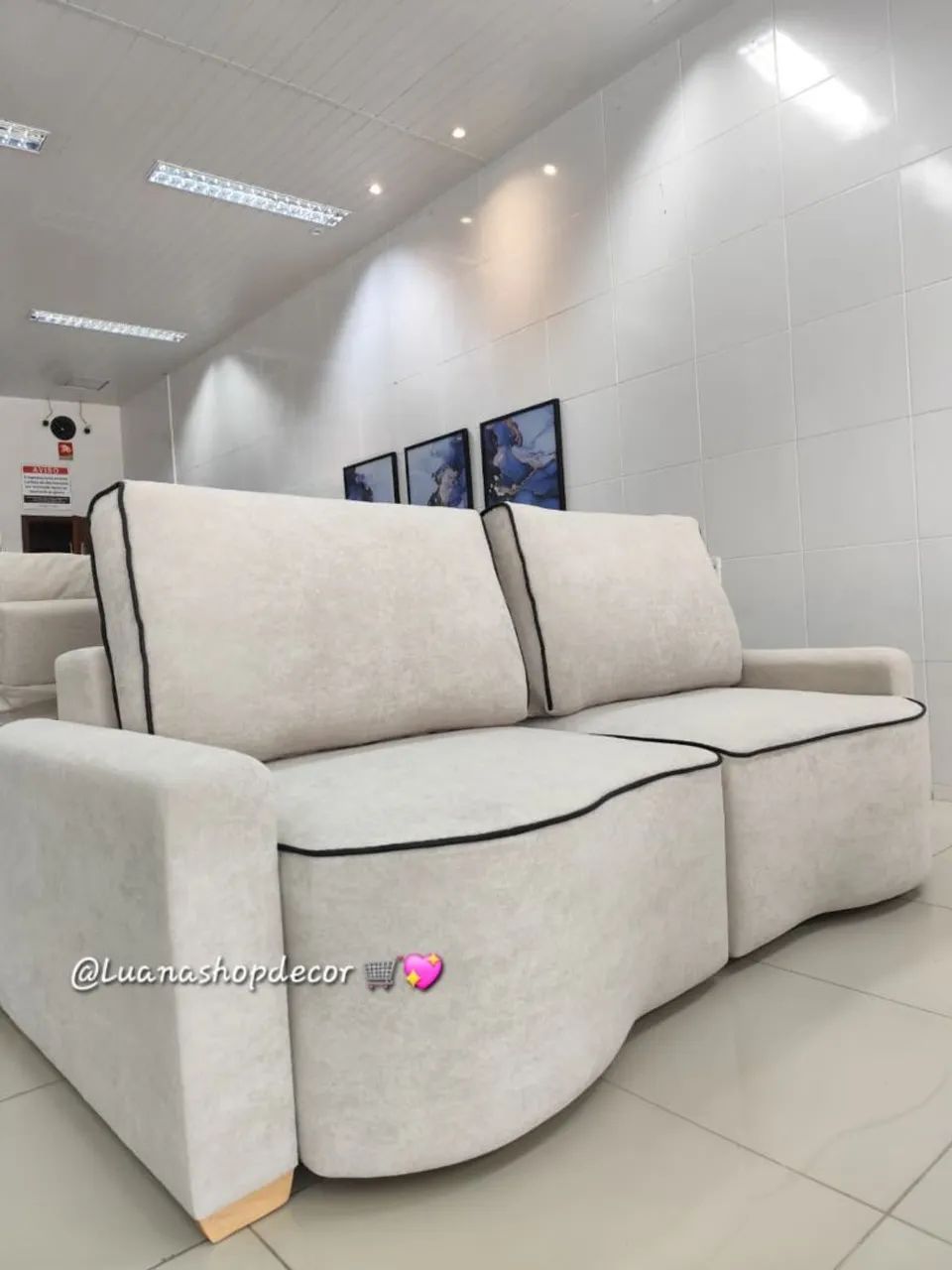 Sofá Retrátil Orgânico Nina Luanashopdecor - Foto 2