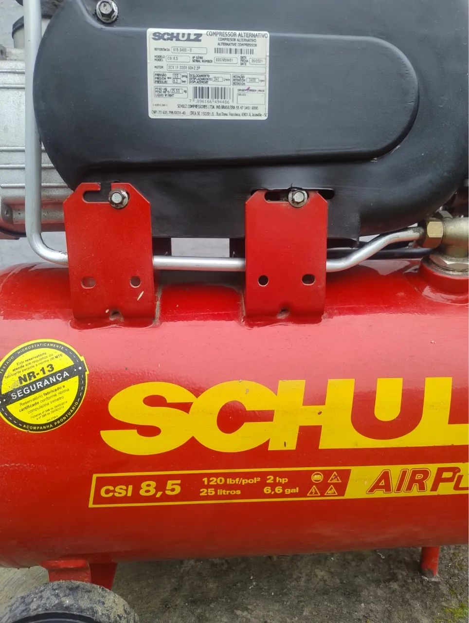 Compressor de ar 25l 8.5csi - Foto 2