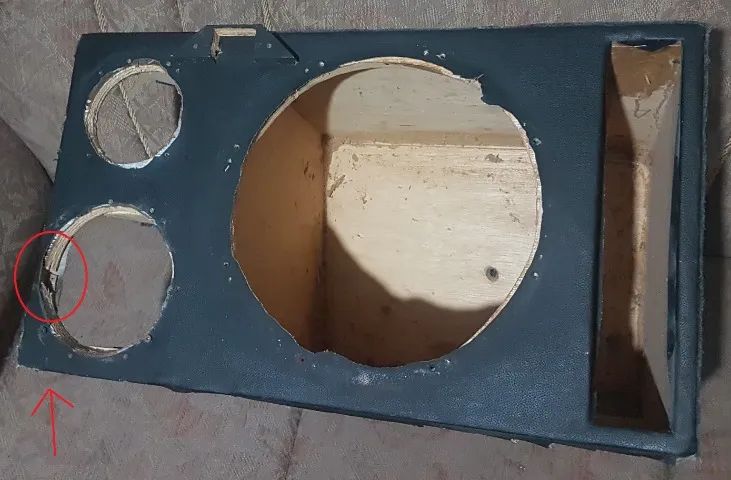 Caixa vazia de som automotivo(sub 12 polegadas, corneta, tweeter, voltimetro) - Foto 2