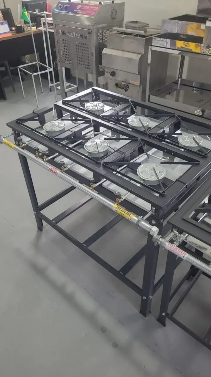 Fogão 6 bocas alta pressão oferta