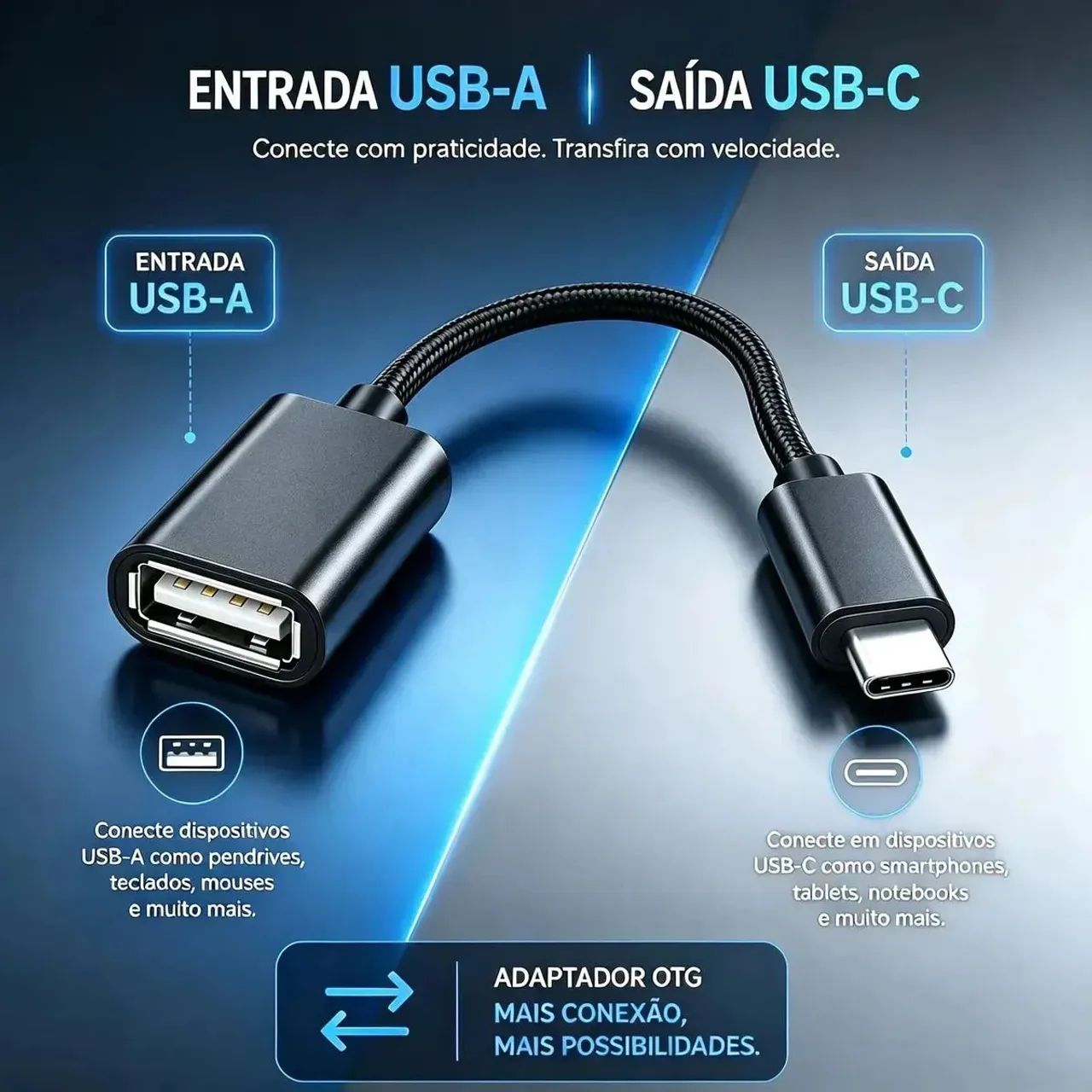 Hmaston Hz167 Cabo Adaptador Otg Usb Para Tipo C Mouse - Foto 4