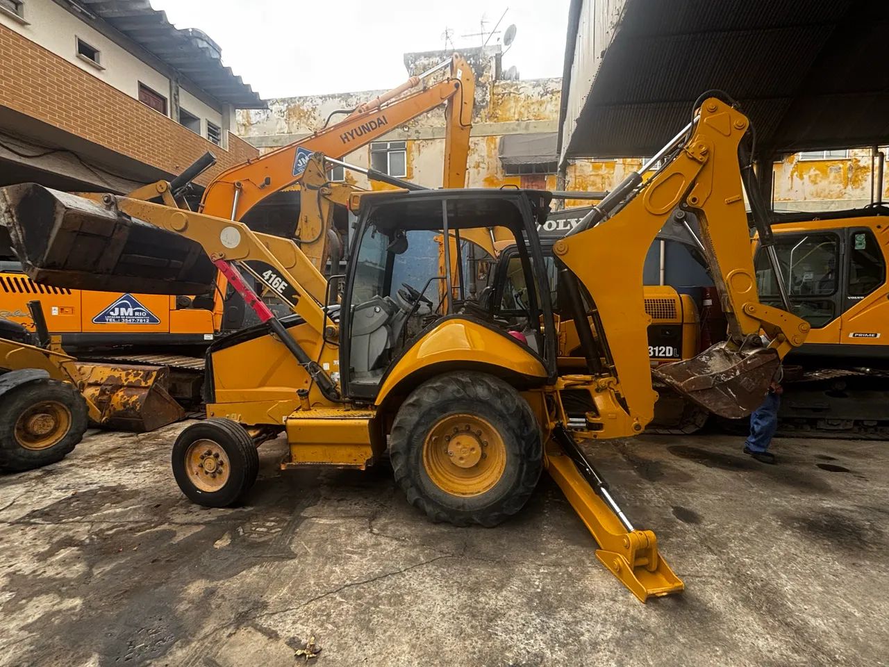 Retro escavadeira Caterpillar 416E 