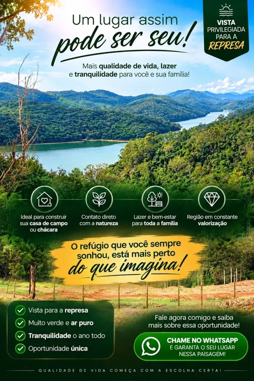 TERRENO PARTICULAR / ESCRITURA E MATRICULA / ACEITO VEÍCULOS