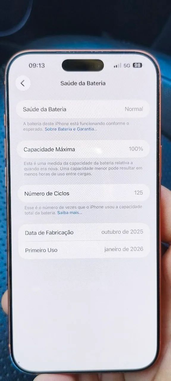 ? iPhone 512 GB - Cor Laranja - Bateria 100% - Foto 3