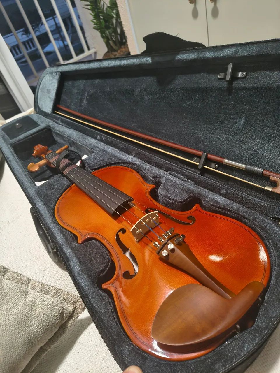 Violino Giannini GVL 4/4 - Natural Brilhante - Excelente estado