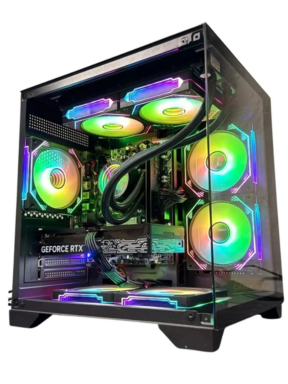PC Gamer Aquário Preto | Ryzen 7 5700X | RTX 5060 ti| 32gb Ram | SSD 512 GB | Water Coole - Foto 2