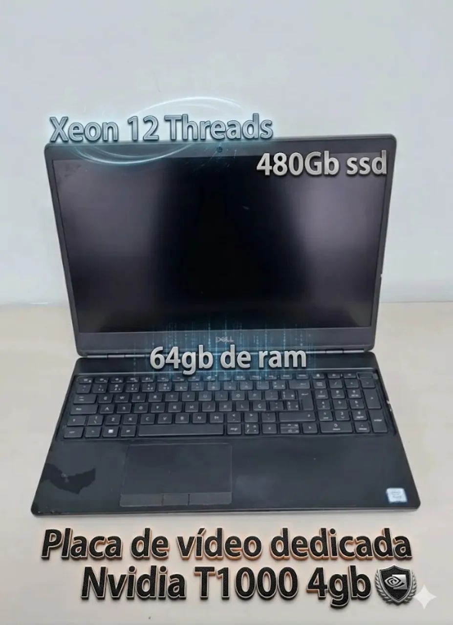 64gb de ram Xeon 12 Threads 480ssd Prateado