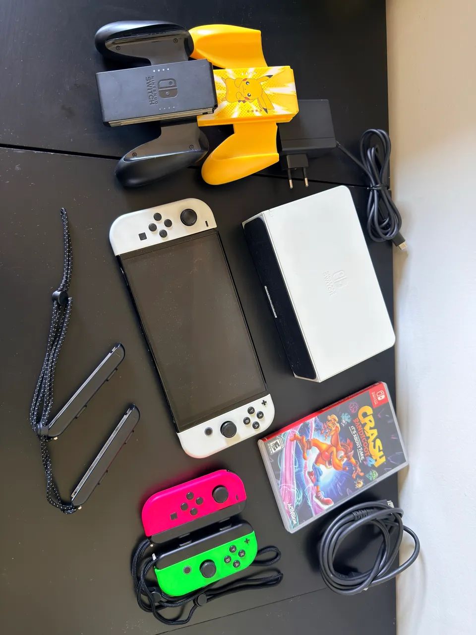 Nintendo Switch OLED branco + Joycon + Jogo - Foto 5