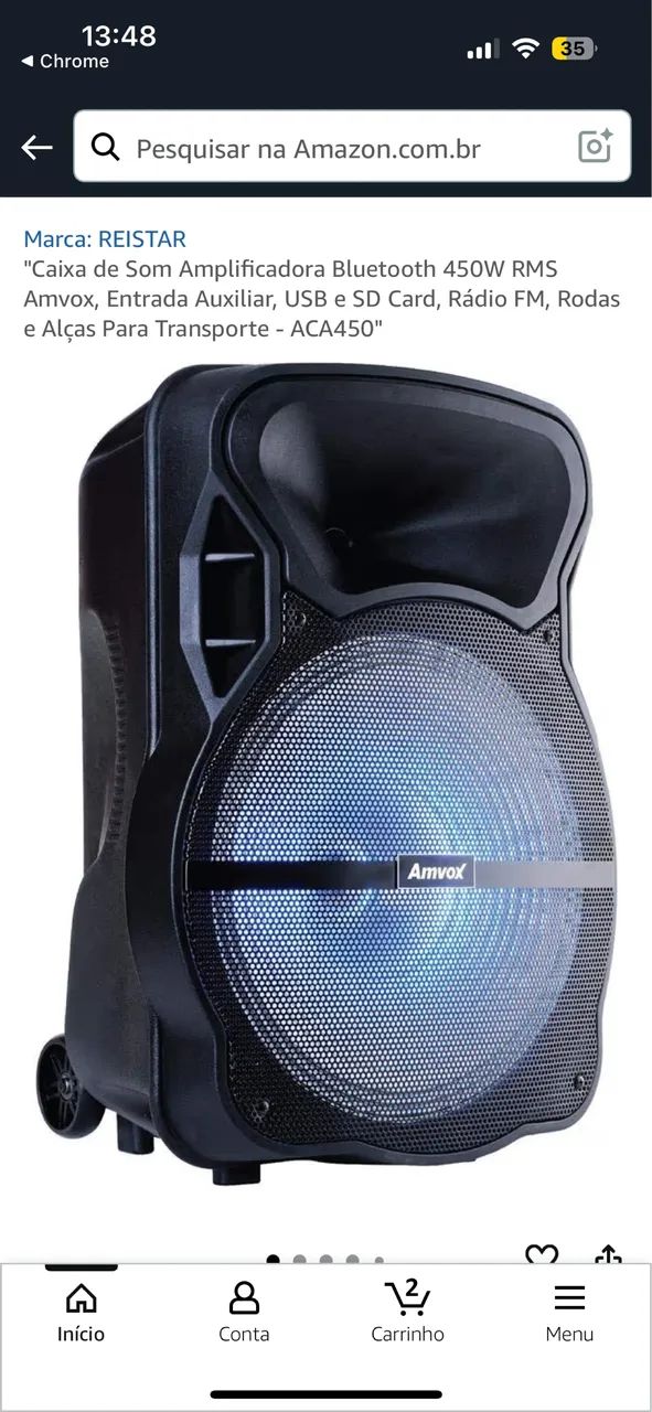 Caixa de som amplificadora AMVOX  - Foto 2