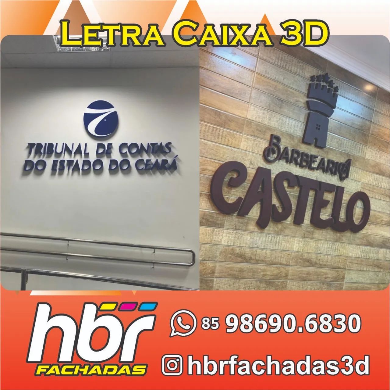Letra Caixa 3D ACM - Acrilico - PVC EXPANDIDO e etc / Totens / Toldos - Foto 3