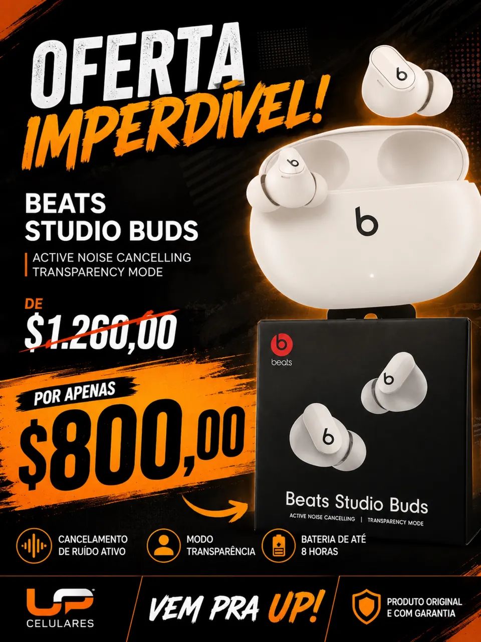Fone Bluetooth Beats Studio Buds