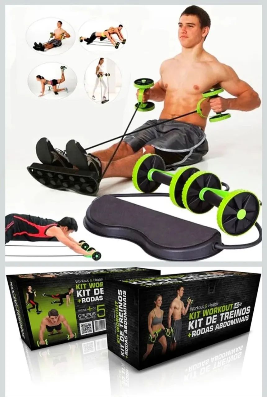 Kit de treinos + rodas abdominais - Foto 2