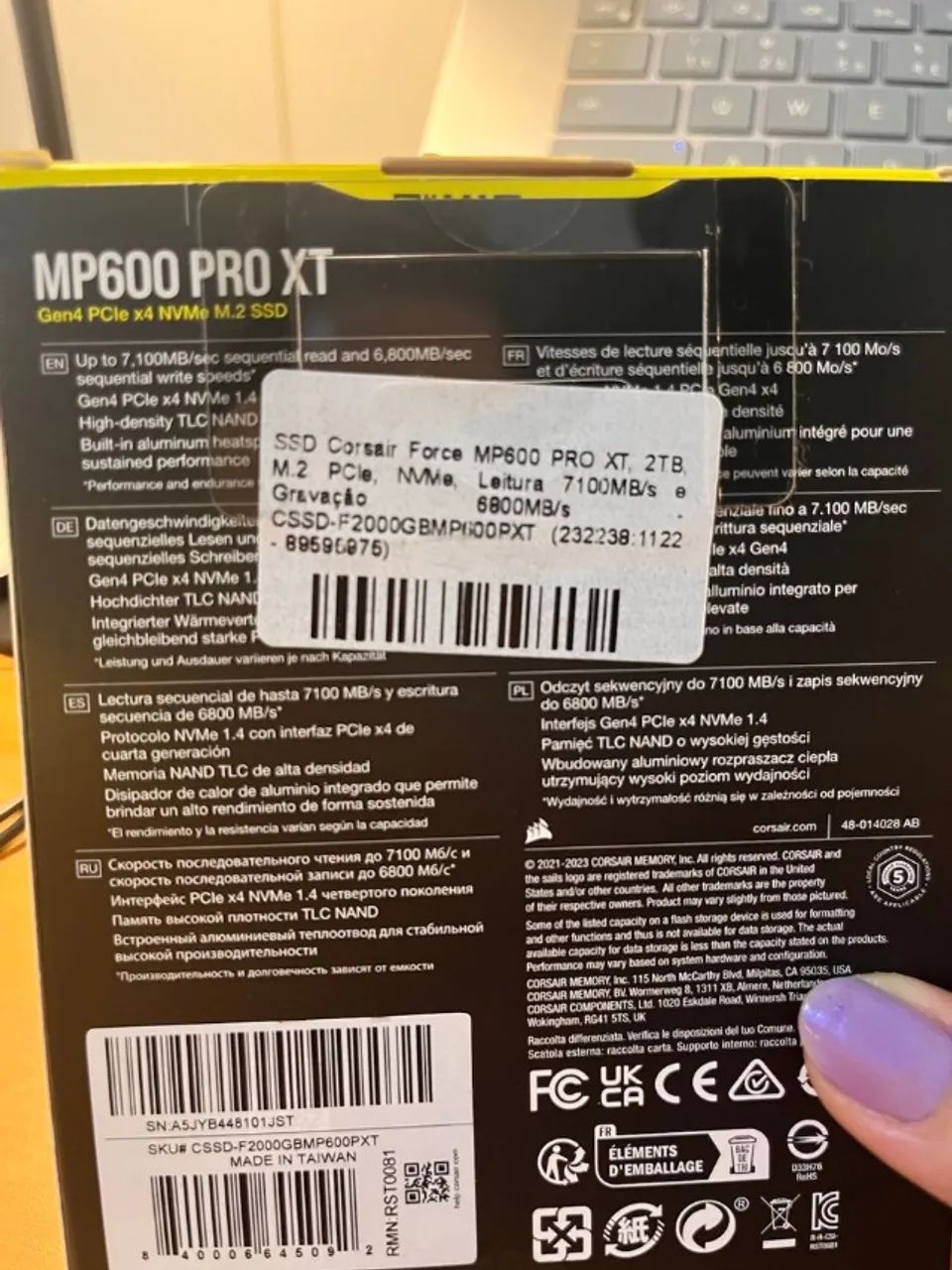 ssd corsair mp600 pro xt 2tb - Foto 3