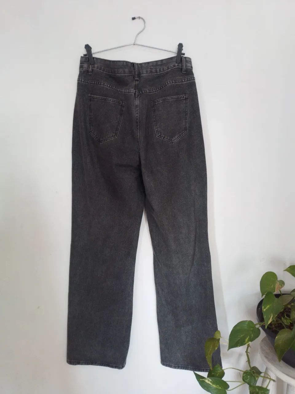 Calça wide legs jeans para mulheres altas - Foto 3