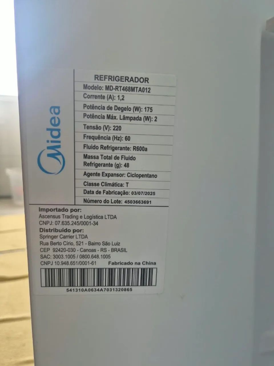 Geladeira com freezer Midea 468  - Foto 4