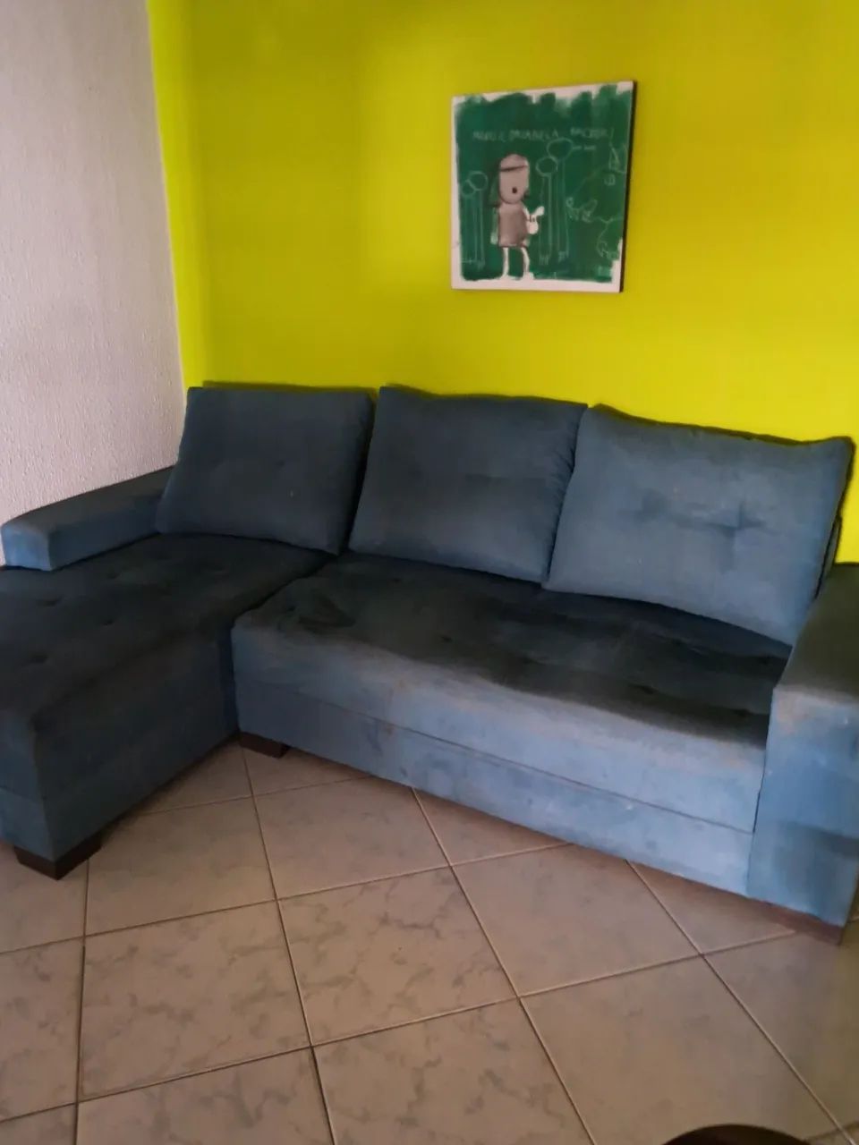 Vendo sofá acabamento de tecido. - Foto 3