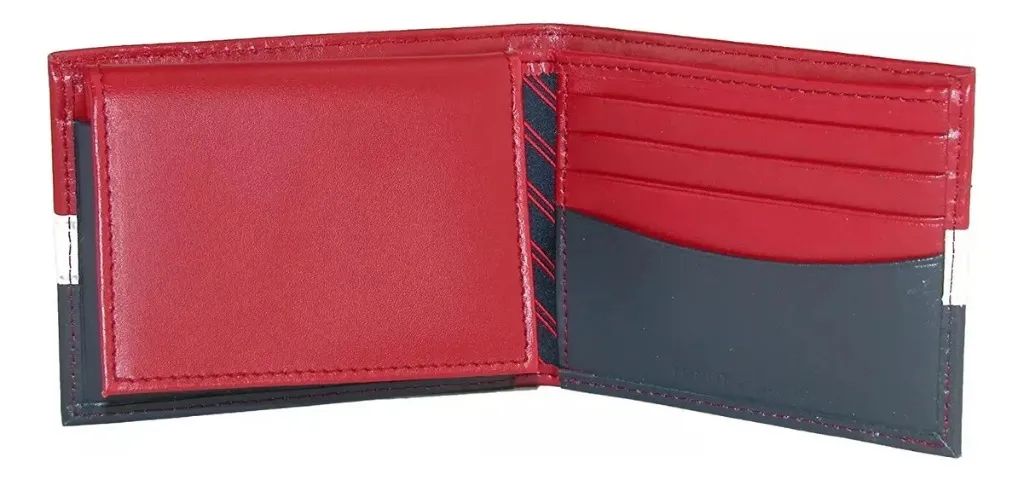 Carteira Tommy Hilfiger Leather Americana Stripe Bifold - Foto 5