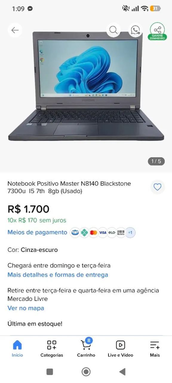 Notebook i3(7ªth) SSD256GB Super Rápido  - Foto 4