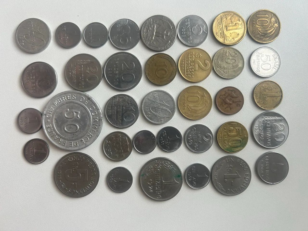 Coleção variada de 35 moedas antigas lote 5 - Foto 2