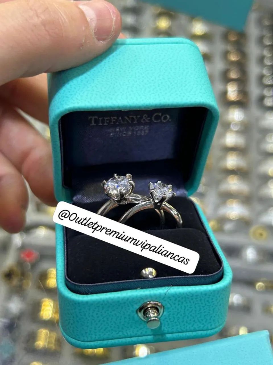 Anel solitário tiffany & co. 2 carat 