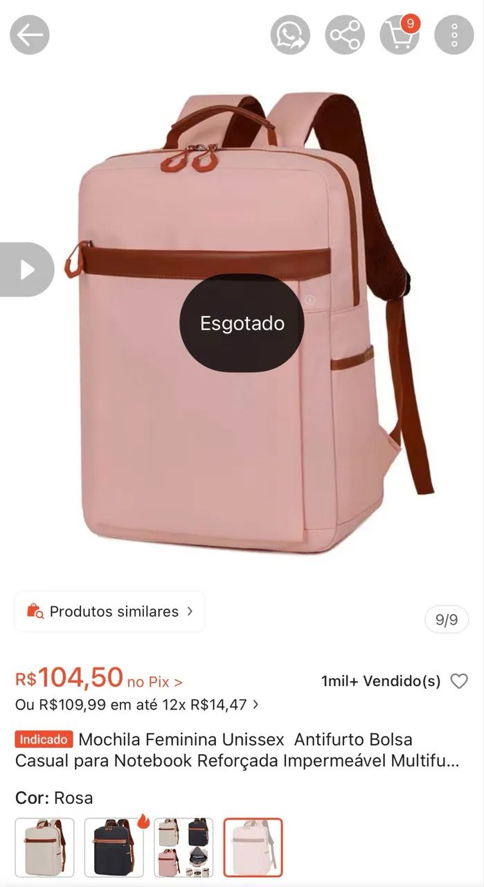 Vendo Bolsa mochila nova  - Foto 4