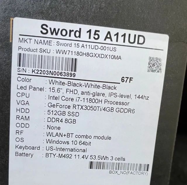 NOTEBOOK GAMER MSI SWORD 15 A11UD - Foto 2