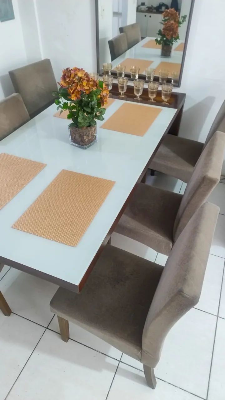 Mesa de Jantar Retangular com 6 cadeiras - Foto 4