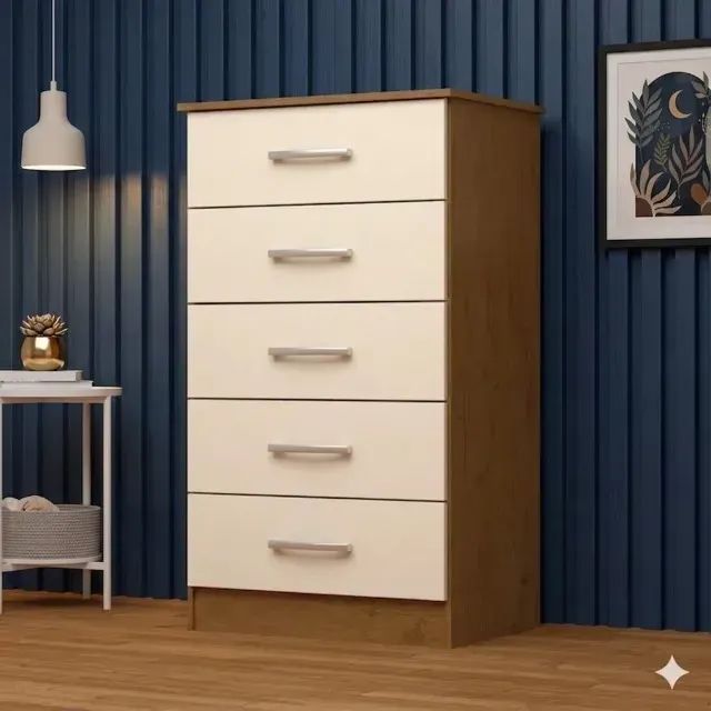 Cômoda Jamile Na Cor Noce/Perola