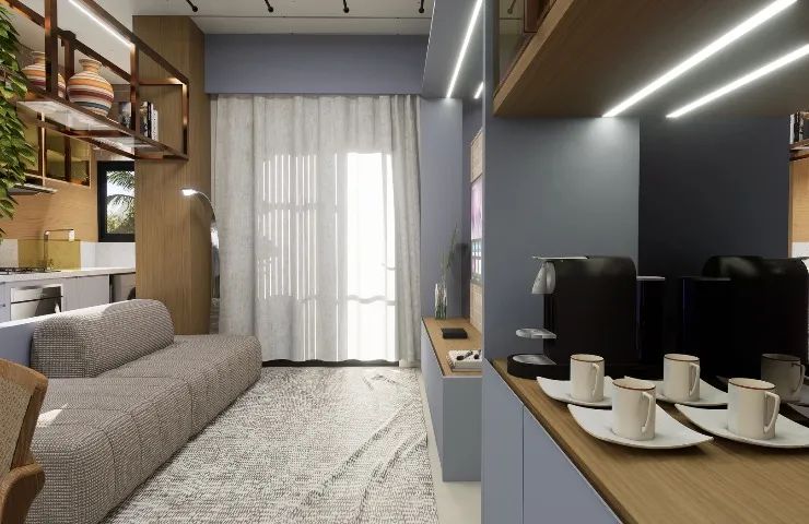 Edif FRENTE MAR, Apt. VISTA MAR, 2 dorm (1 suíte), banheiro social, gourmet churr, 70m2 - Foto 6