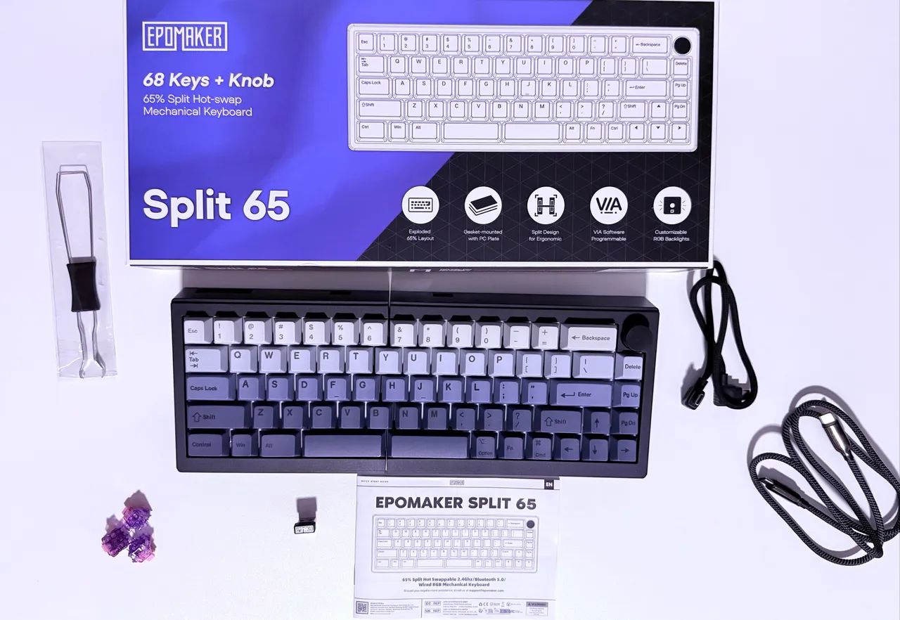 Teclado Mecânico Split 65 Epomaker - Foto 2
