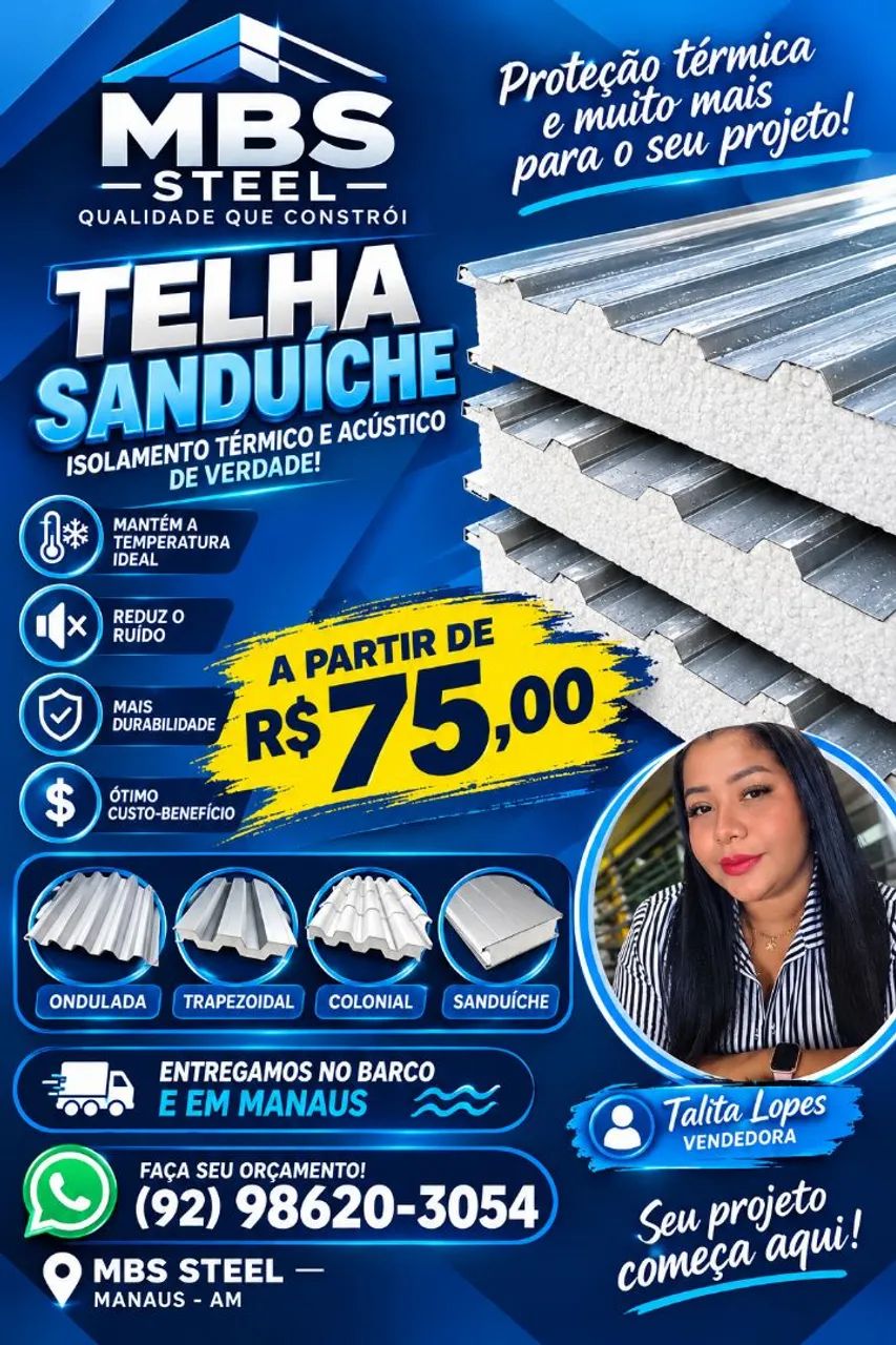 Telhas sanduíche 