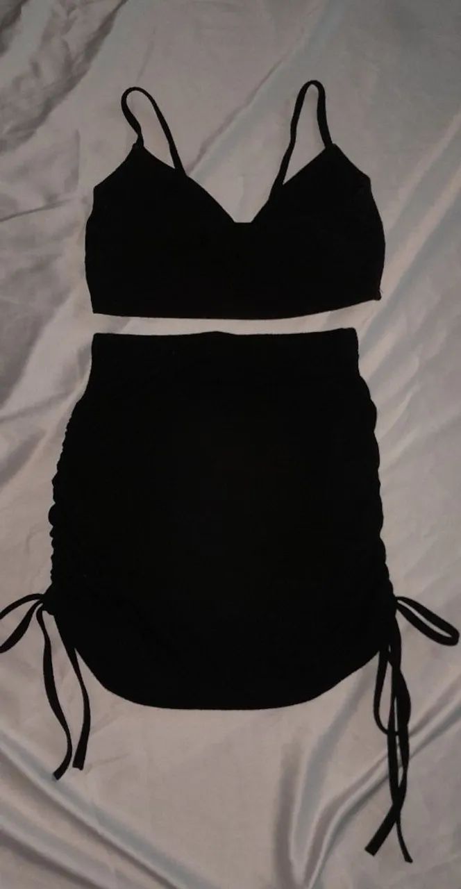 conjunto canelado preto 