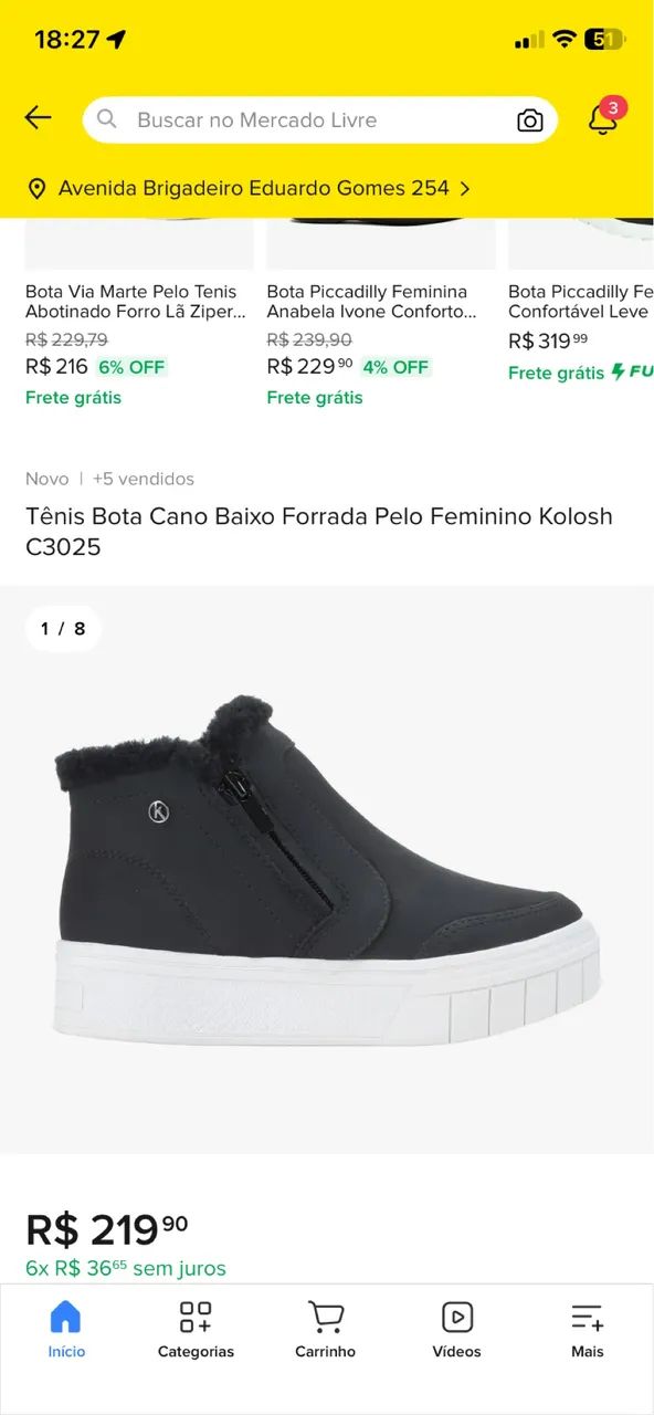 Tênis bota  - Foto 4