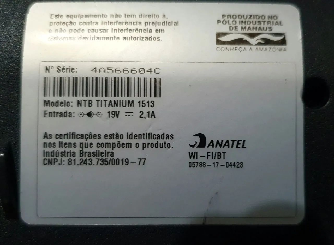 Tela LCD + Carcaça Inferior Notebook Avell NTB Titanium 1513 - Foto 3