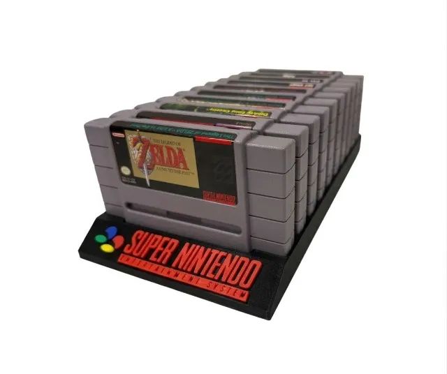 Porta Cartucho para Super Nintendo SNES com 10 Espaços Organizador Expositor - Foto 2