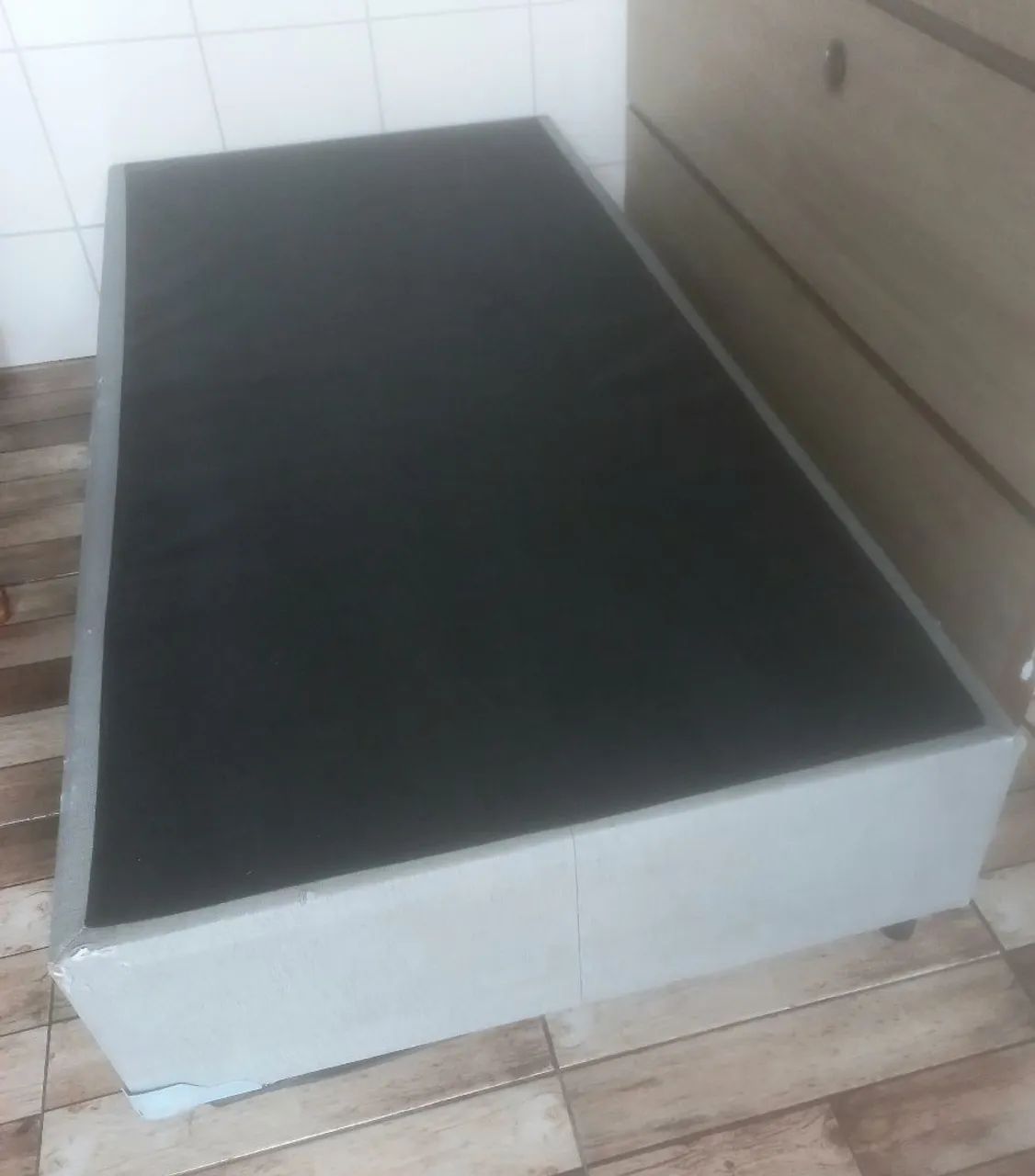 Cana box solteiro cinza impermeável 